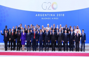 G 20 Leaders' Summit at Buenos Aires, Argentina from 30 November -1 December 2018